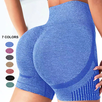Short de fitness sans couture pour femme, taille haute, push-up, maigre, séchage rapide, haute élasticité, entraînement, sport féminin, leggings de yoga 1
